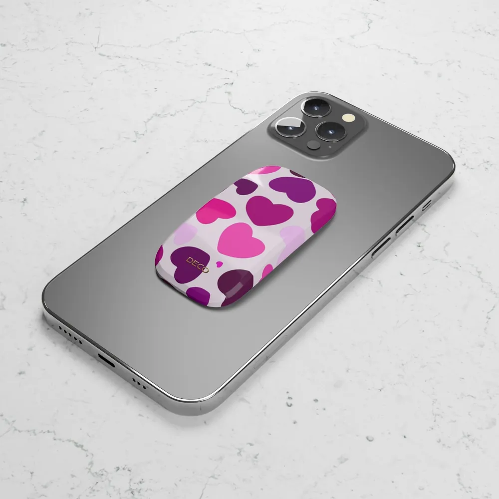 Pink Hearts Phone Grip & Stand