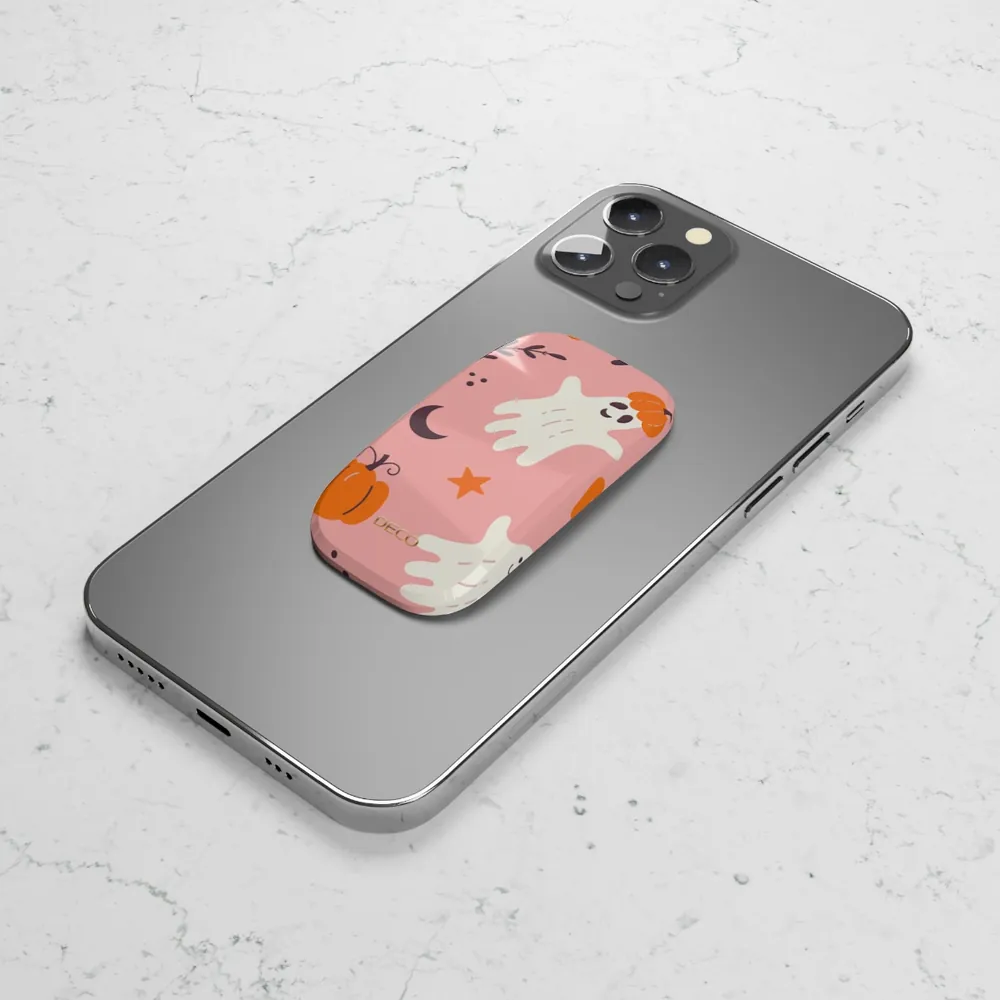 Pumpkin Ghosts Spooky Halloween Phone Grip & Stand