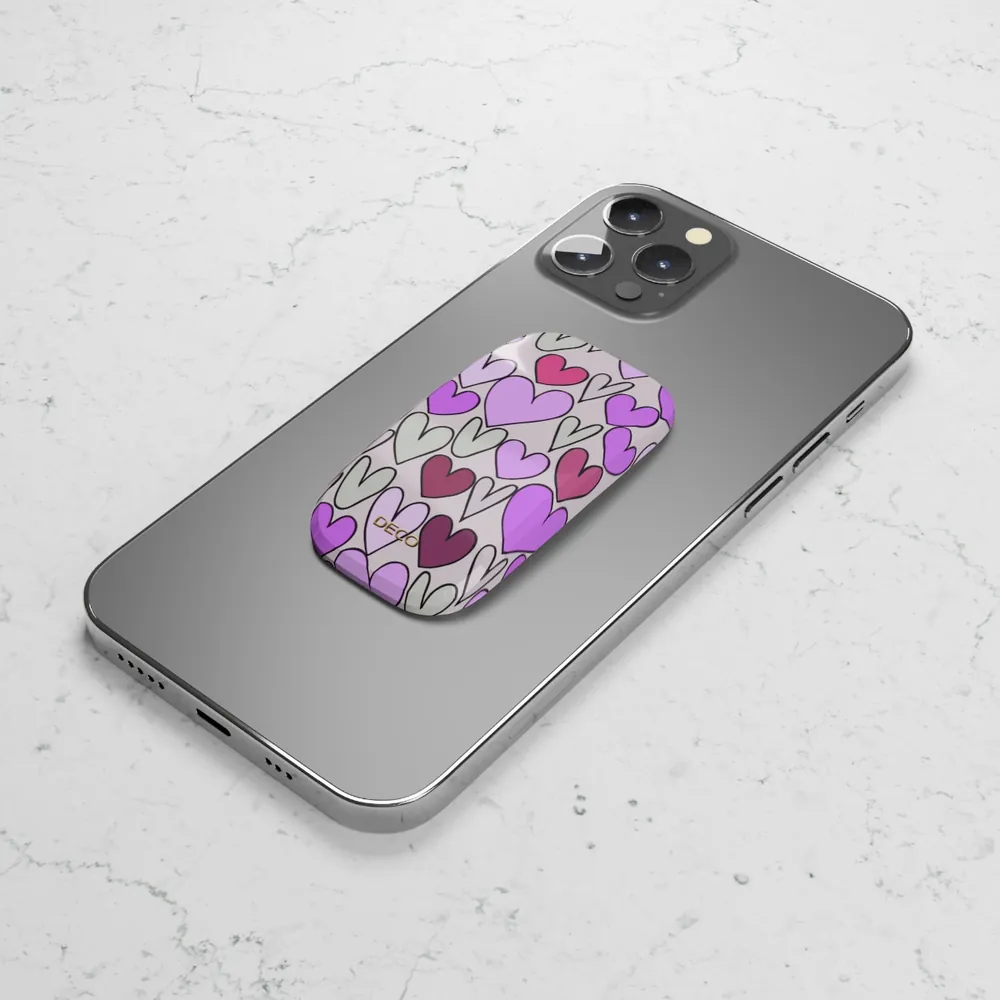 Purple Hearts Phone Grip & Stand