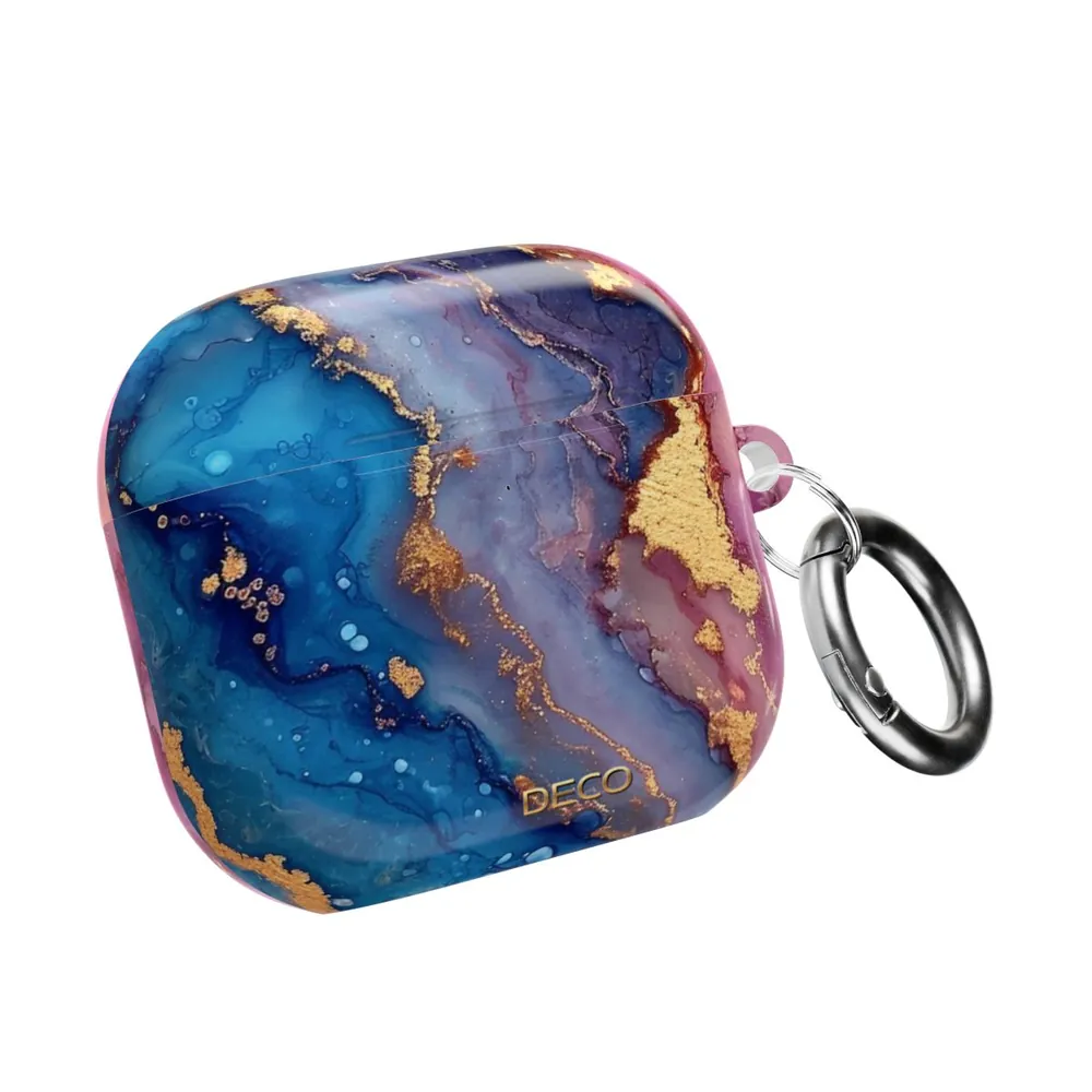 Purples & Gold Watercolor Marble AirPod Case