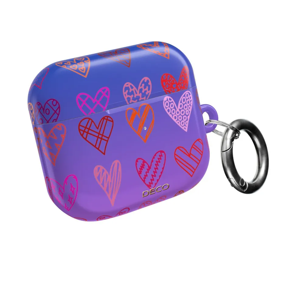 Rainbow Marker Hearts AirPod Case