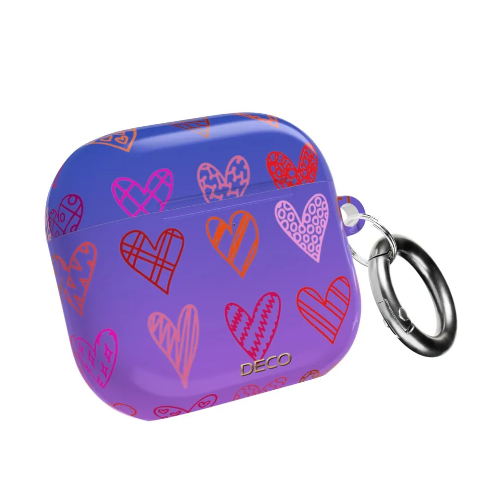 Rainbow Marker Hearts AirPod Case