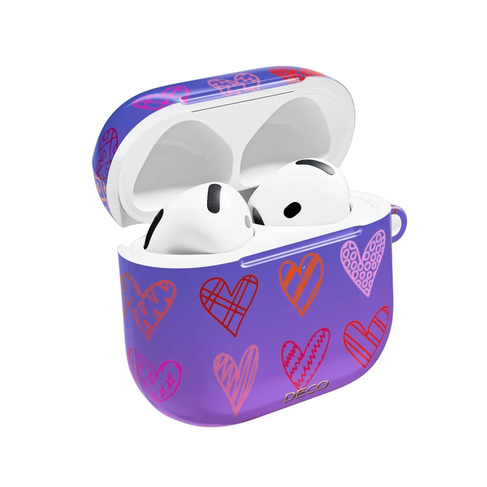 Rainbow Marker Hearts AirPod Case