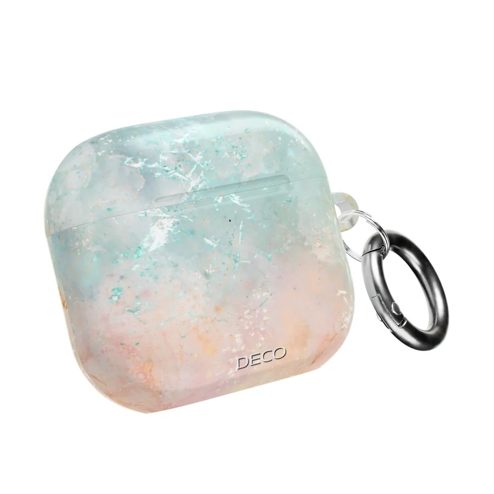 Seafoam & Coral Marble AirPod Case