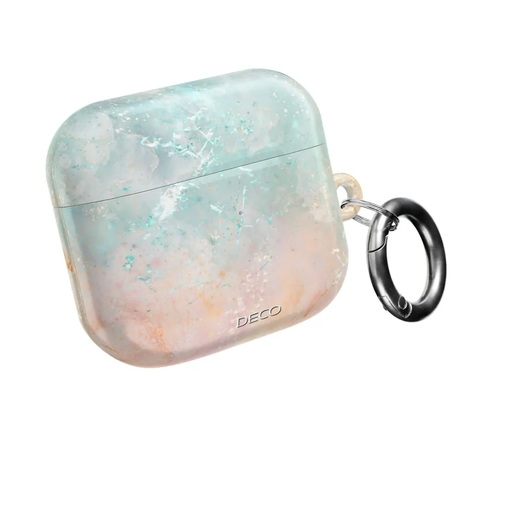 Seafoam & Coral Marble AirPod Case