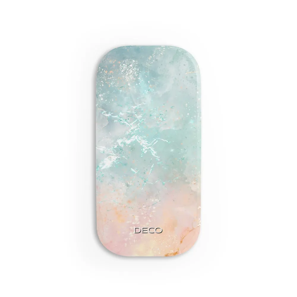 Seafoam & Coral Marble Phone Grip & Stand