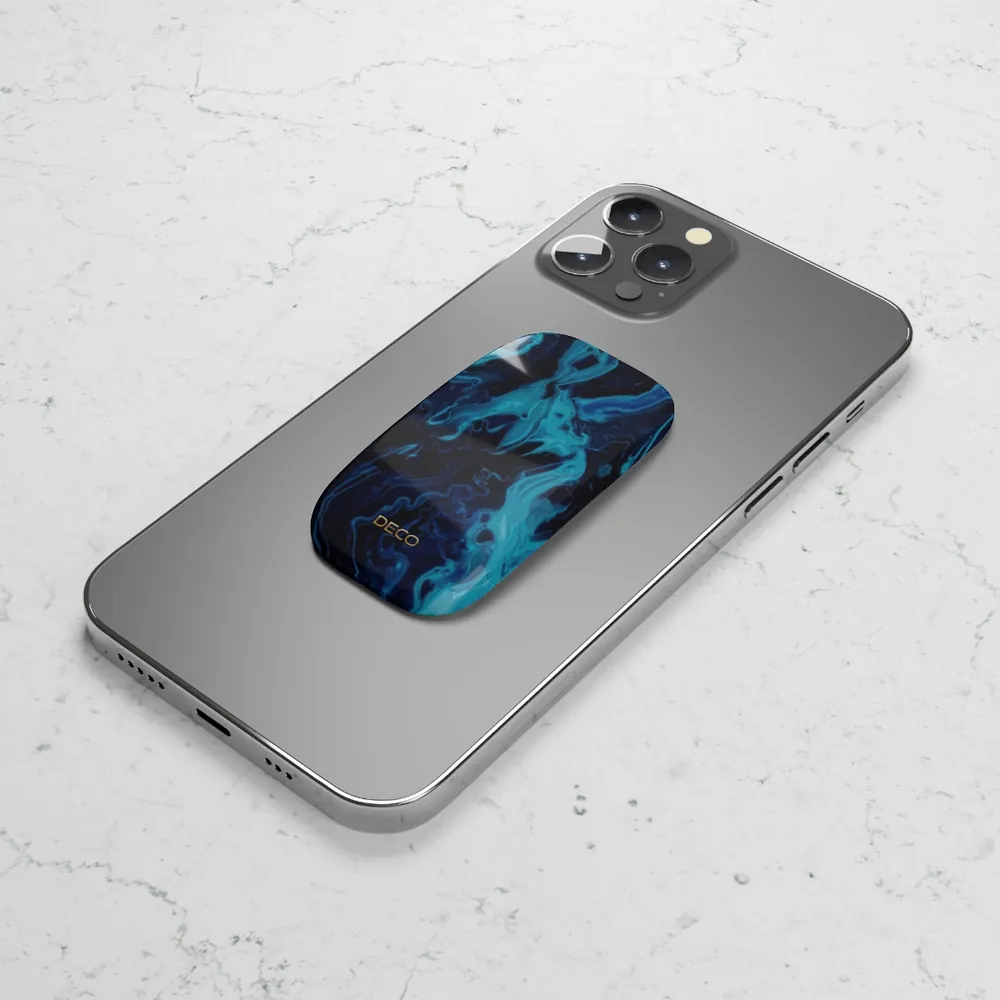 Shades of Blue Swirl Phone Grip & Stand