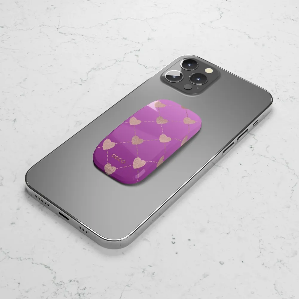 Shimmer Heart Dots Phone Grip & Stand