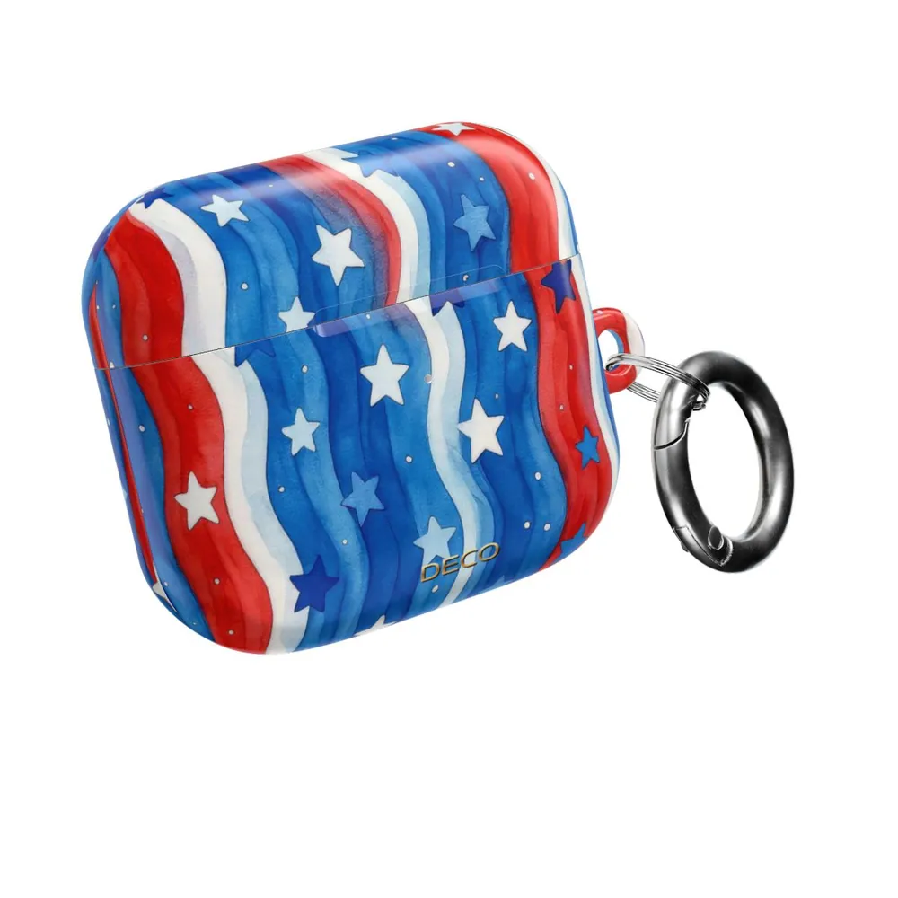 Stars & Stripes Watercolor America AirPod Case