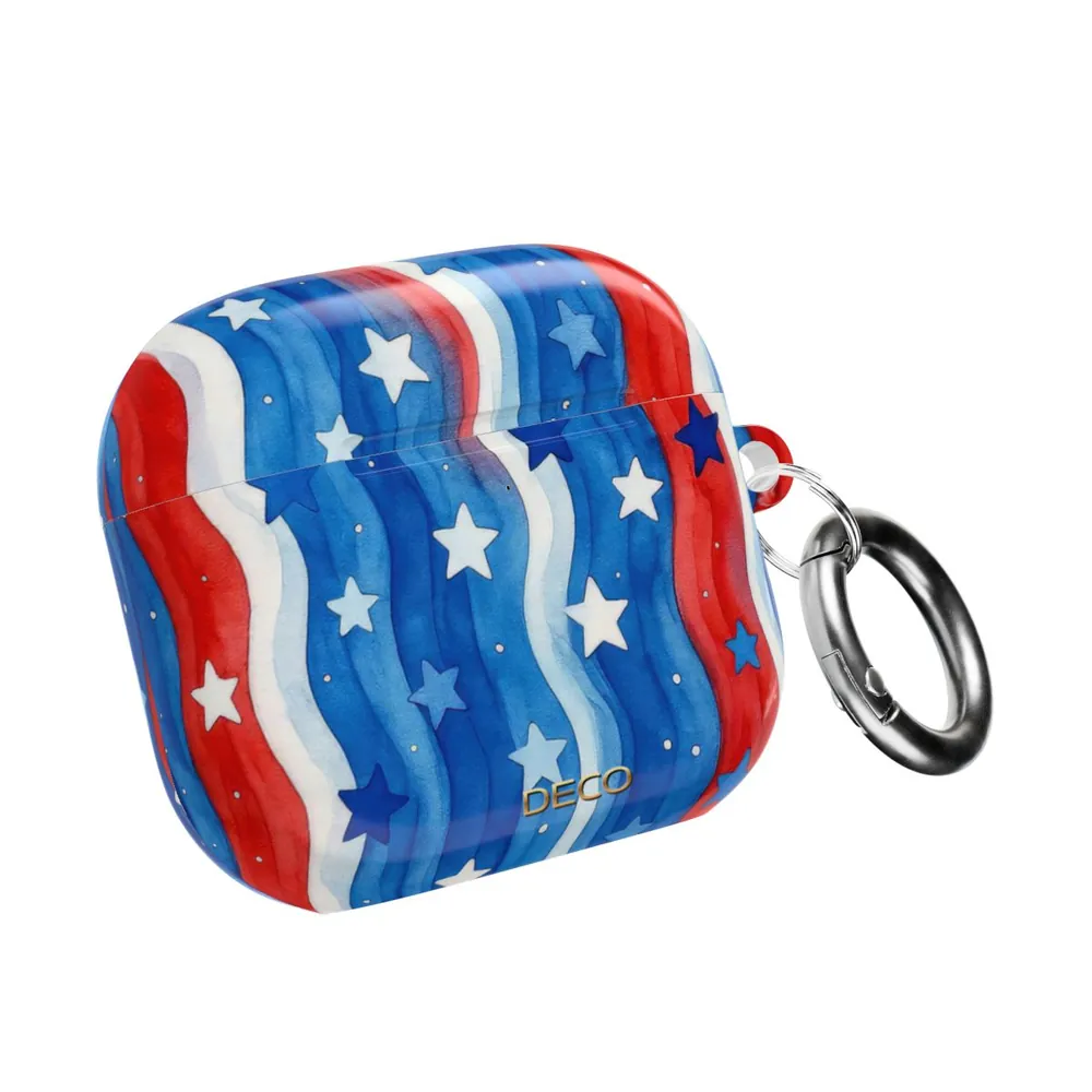Stars & Stripes Watercolor America AirPod Case