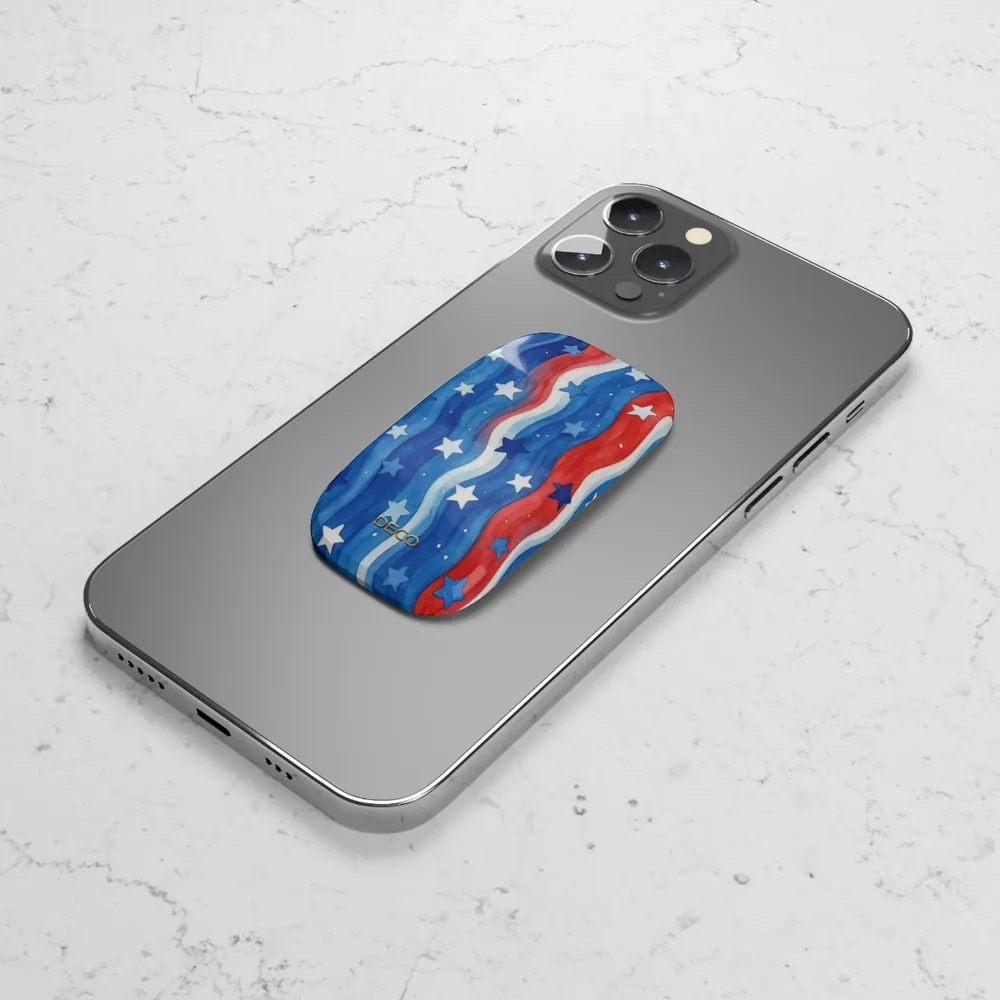 Stars & Stripes Watercolor America Phone Grip & Stand