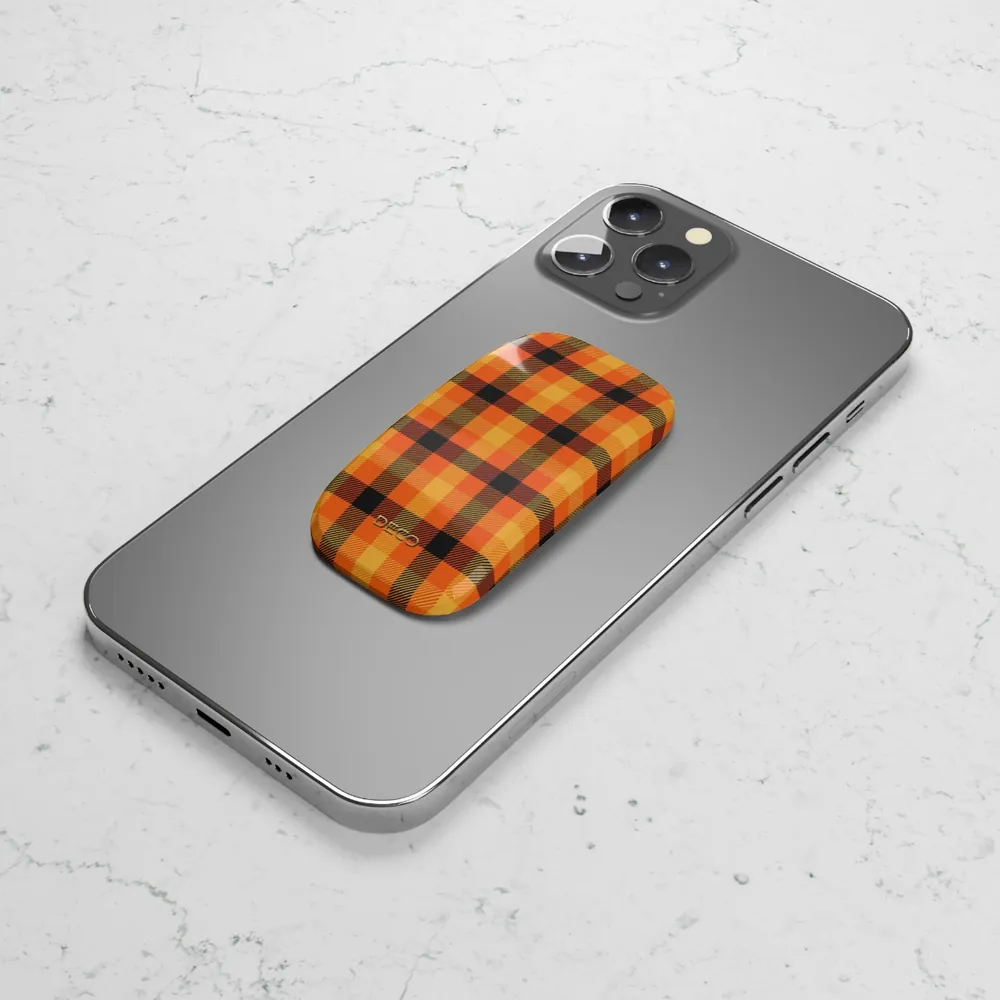 Sunshine Checked Tartan Plaid Phone Grip & Stand