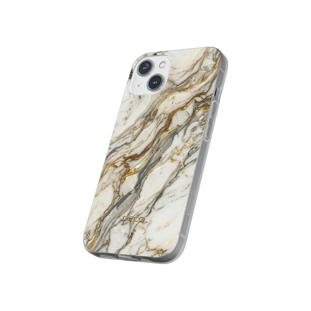 Textured Gold & Silver Vein Marble Phone Case