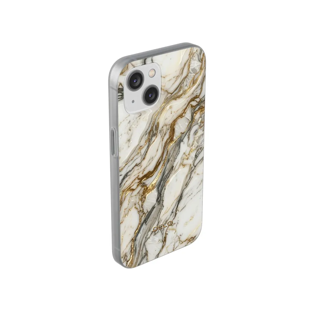 Textured Gold & Silver Vein Marble Phone Case