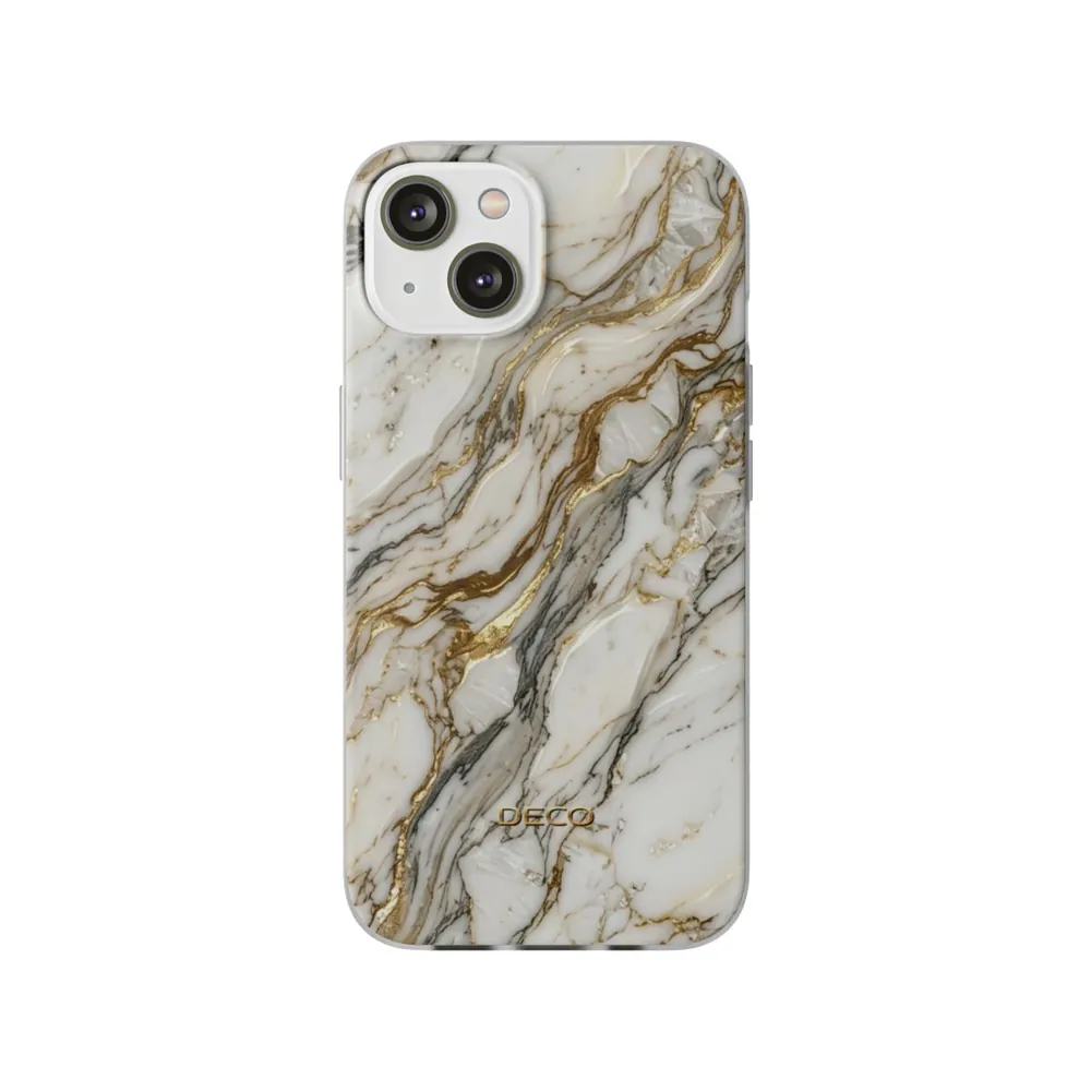 Textured Gold & Silver Vein Marble Phone Case