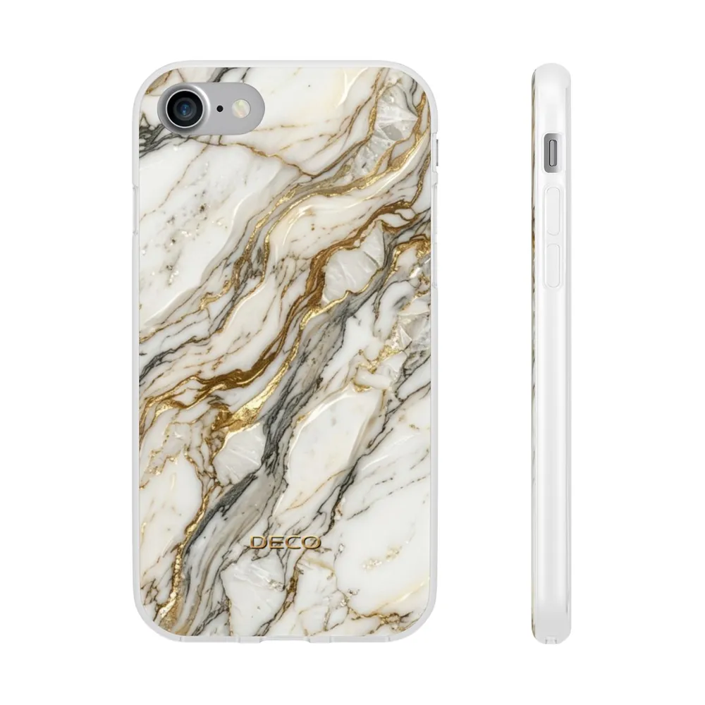 Textured Gold & Silver Vein Marble Phone Case