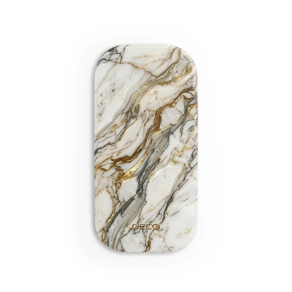 Textured Gold & Silver Vein Marble Phone Grip & Stand
