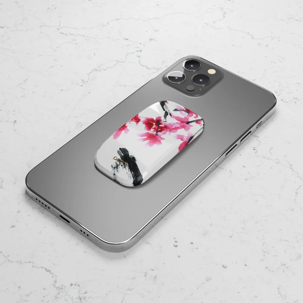 Watercolor Cherry Blossom Floral Phone Grip & Stand