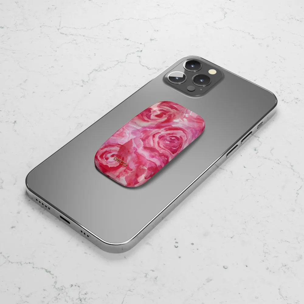 Watercolor Roses Floral Phone Grip & Stand