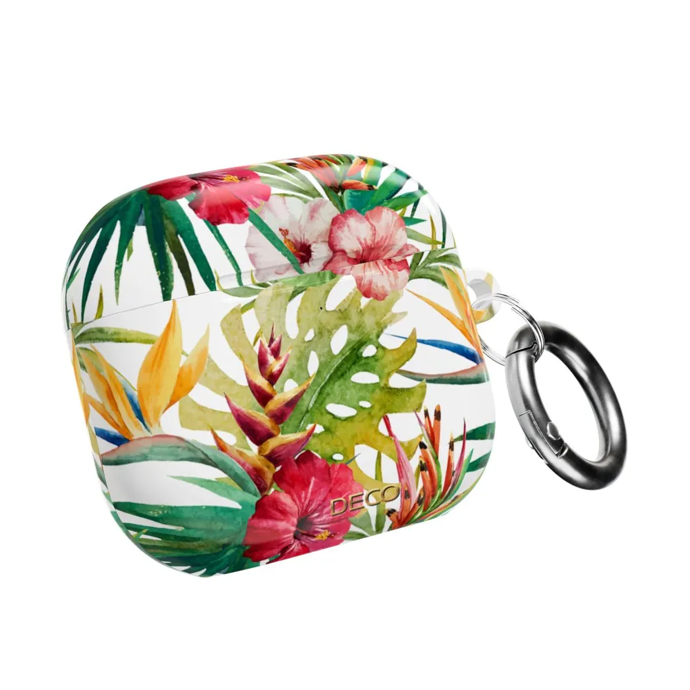 Watercolor Tropical Hibiscus Floral AirPod Case