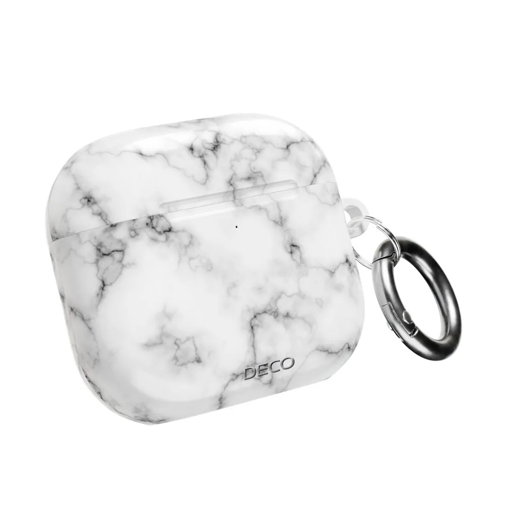 White & Black Marble AirPod Case
