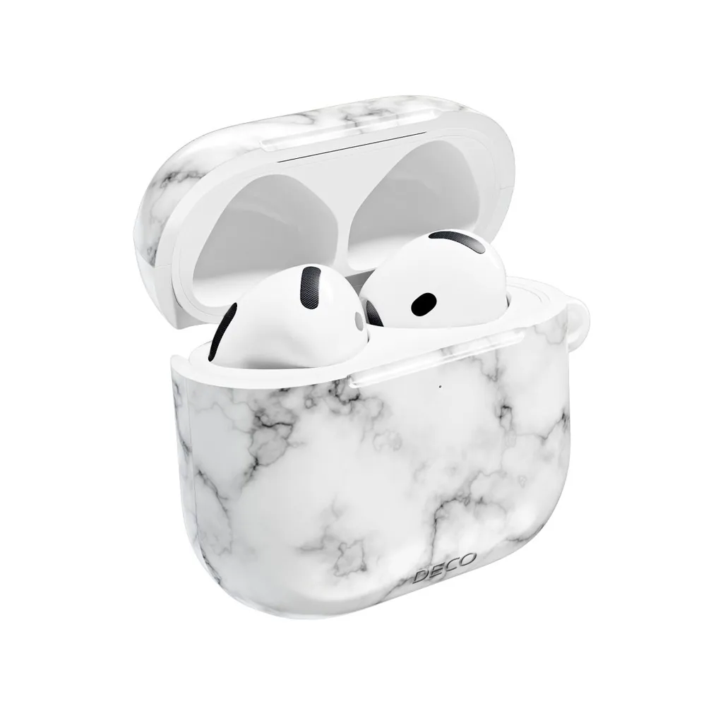 White & Black Marble AirPod Case