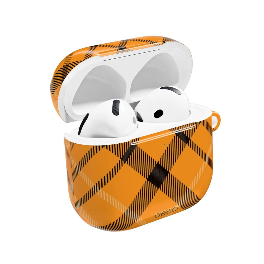 Yellow Ochre Tartan Plaid AirPod Case
