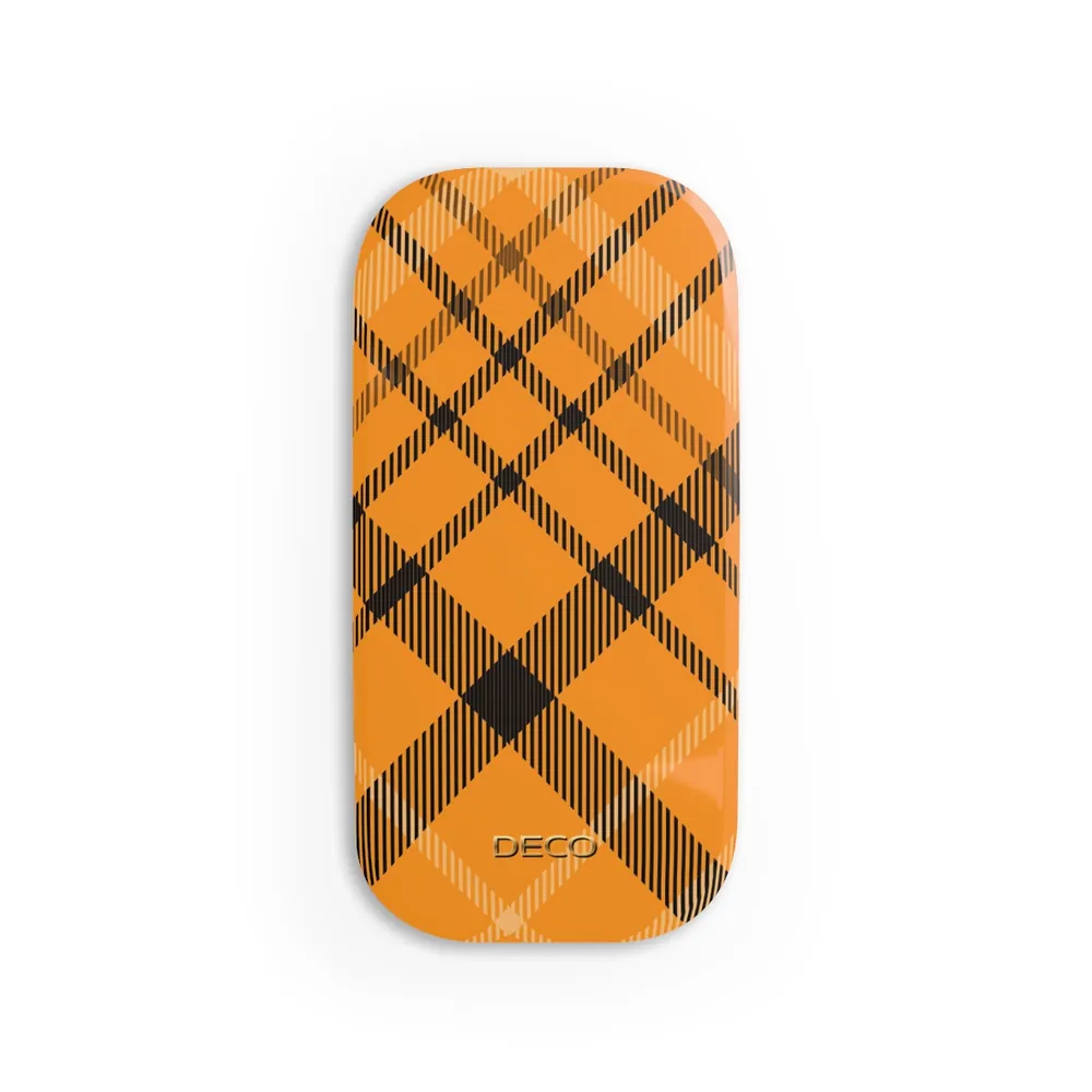 Yellow Ochre Tartan Plaid Phone Grip & Stand